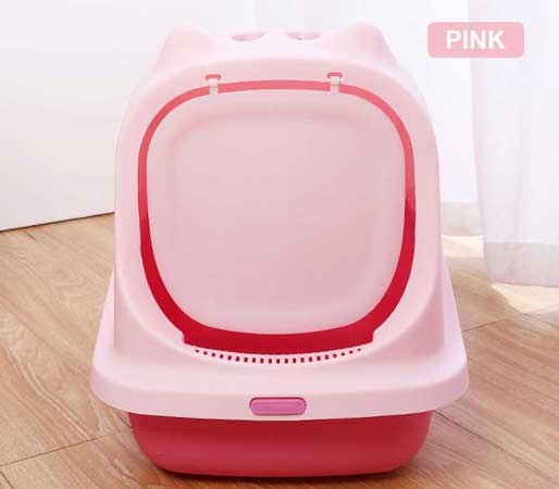 cat litter box pink