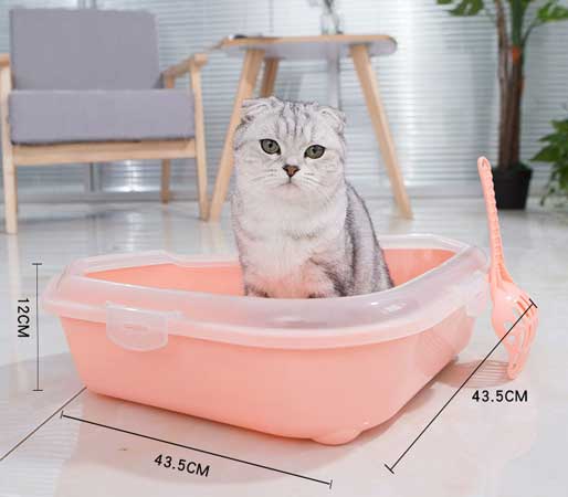 triangular corner cat litter pan size