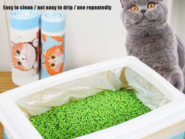 Disposable Cat Litter Box Strong Material Automatic Closing Special Cleaning Bag