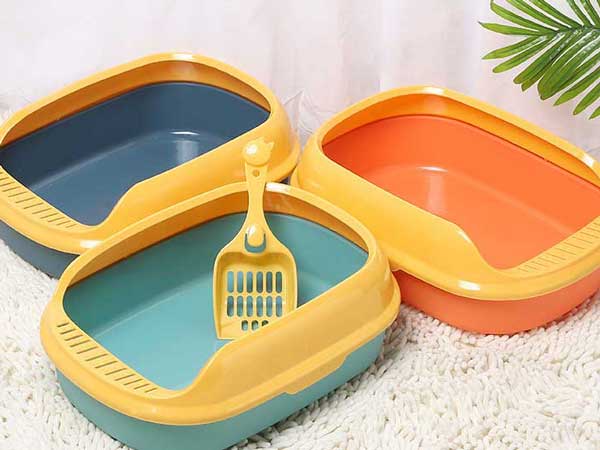 Small Size High Fence Semi-enclosed PP Cat Litter Sand Box