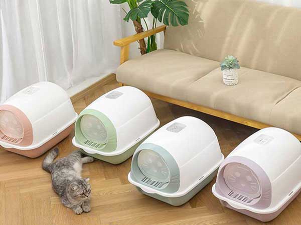 Enclosed Covered Large Cat Litter Box With Lid